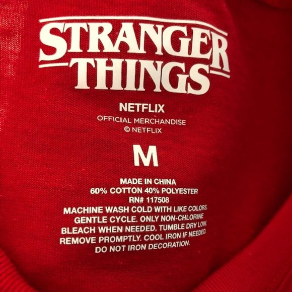 Stranger Things Long Sleeve Red T-Shirt - Picture 9 of 9